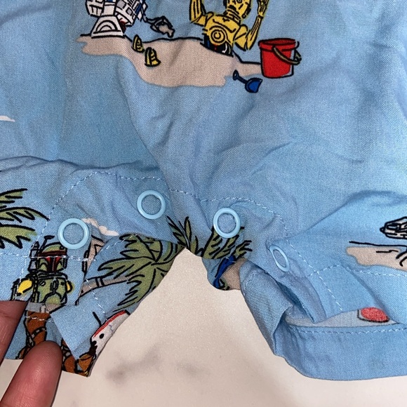 STAR WARS Baby Matching Sleeveless Romper Size 3-6 Months - Picture 7 of 10